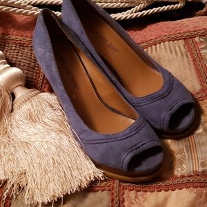 LOWER EAST SIDE WEDGE BLUE FABRIC SHOES